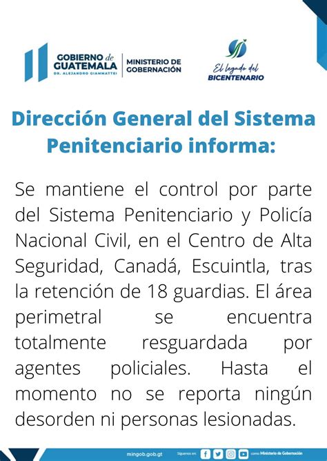 Sistema Penitenciario on Twitter Dirección General del Sistema