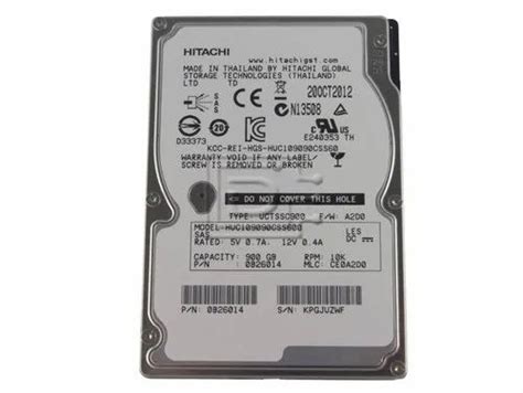 HGST Hitachi 900 GB SAS Hard Disk 2 5 Part Number 0B26014 Model Name