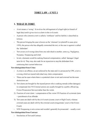 Tort Law Pure Economic Loss And Pscyhiatric Harm Tort Law Unit Prep