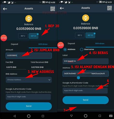 Cara Transfer BNB BUSD Dari Indodax Ke Trust Wallet EvoTekno