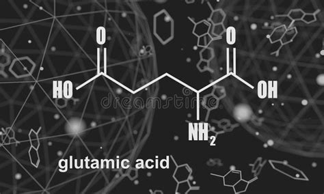 Glutamic acid formula stock illustration. Illustration of education ...