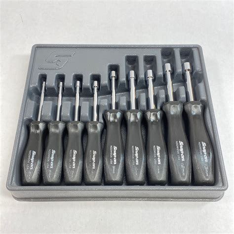 Snap On 9 Pc Metric Hard Grip Nut Driver Set 5 13 Mm Nddm900a Shop