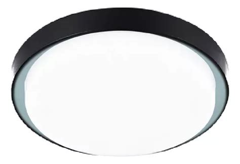 Lámpara Led Techo Sobreponer 24 W Tecnolite Luz De Día Ip54 Color Negro