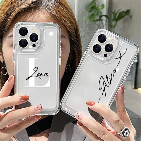 Personalizado Nome Letras Maiúsculas Caso Para Samsung A53 A52s 5g A52 A51 A33 A32 Acrílico