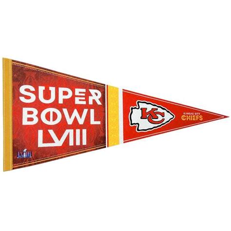 2024 Nfl Super Bowl Forty Niners Champions Kansas City Chiefs Pennant