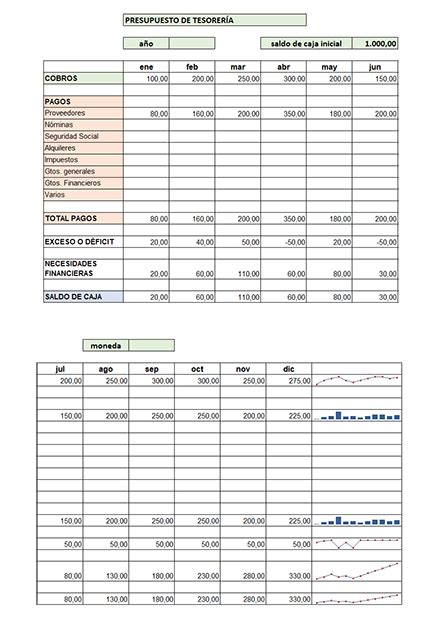 Presupuesto De Tesorer A Ejemplo Y Excel Gratis