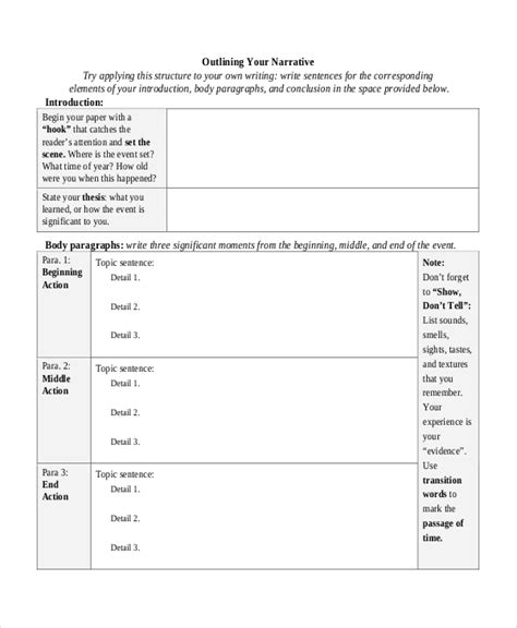 Story Outline Template - 6+ Free Word, PDF Document Download