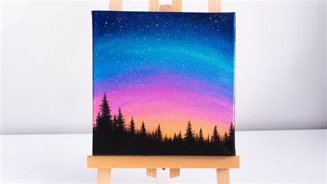 Colorful Forest Landscape Acrylic Painting Easy Acrylic Painting For