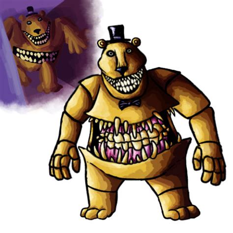 The Devourer Fnaf Nightmare Fredbear Redesign By Johnology On Deviantart