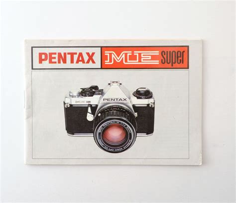 Pentax ME Super Instructions Manual | Etsy | Pentax, Photography ...