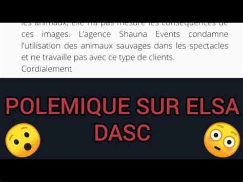 MAGALIE BERDAH FAIT UN COMMUNIQUE DE PRESSE SUR ELSA DASC YouTube