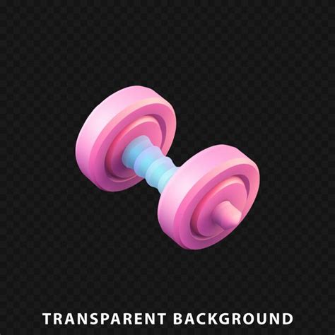 Premium Psd D Render Dumbbell Isolated On Transparent Background