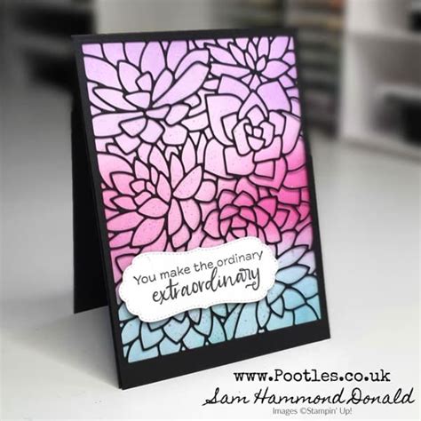 Blending Brushes Succulent Dies Framework Card Idea Stampin Up Uk