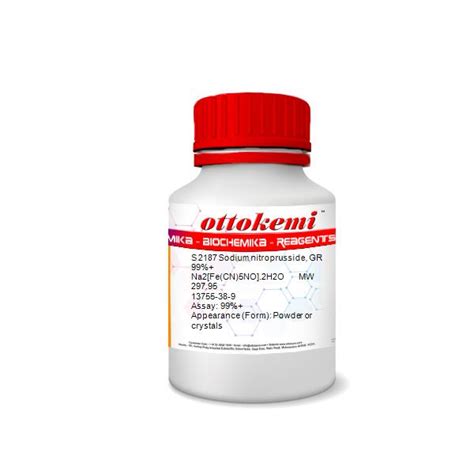 Buy Sodium nitroprusside, GR 99%+ - 13755-38-9 – Nitroprusside sodium ...