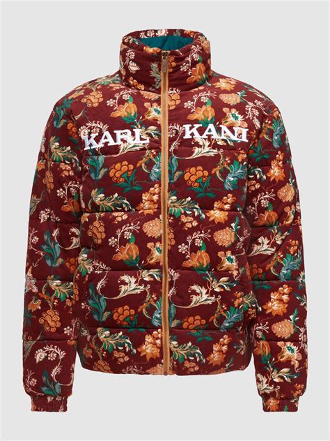 Karl Kani Jacke Mit Floralem Allover Muster Bordeaux Rot Online Kaufen