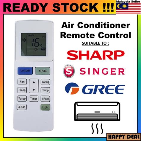 SHARP GREE SINGER Air Cond Aircon Aircond Remote Control