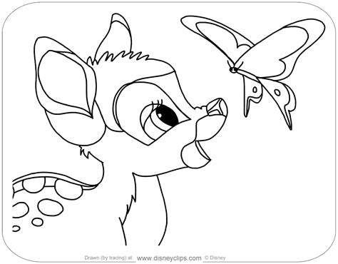 Bambi Meets Faline Coloring Page