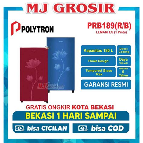 Jual KULKAS POLYTRON PRB 189 LEMARI ES 1 PINTU PRB189 NEW Shopee