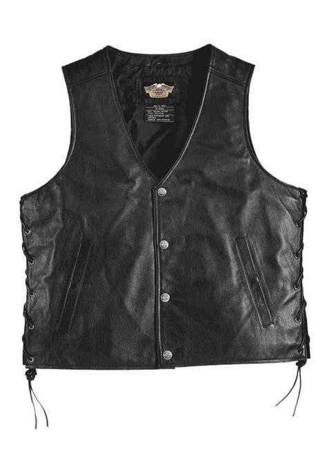 Blouson Harley Davidson Homme Pathway En Cuir Gilet Sans Manches