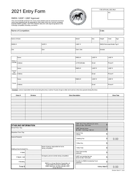 Fillable Online Usdf Online Entry Form Fill Out And Sign Printable