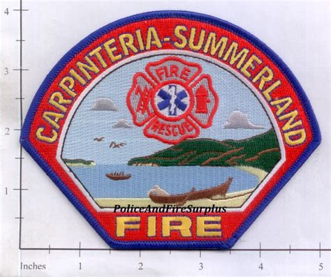 California Carpinteria Summerland Fire Patch Police And Fire Surplus