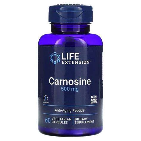 L Карнозин Carnosine 500 Mg Life Extension 60 капсул