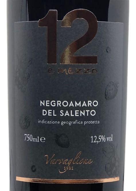 Vinho 12 E Mezzo Negroamaro Del Salento Igp 750ml Frete grátis