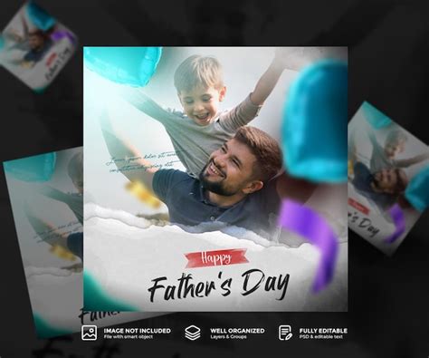 Premium Psd Happy Fathers Day Social Media Flyer Template