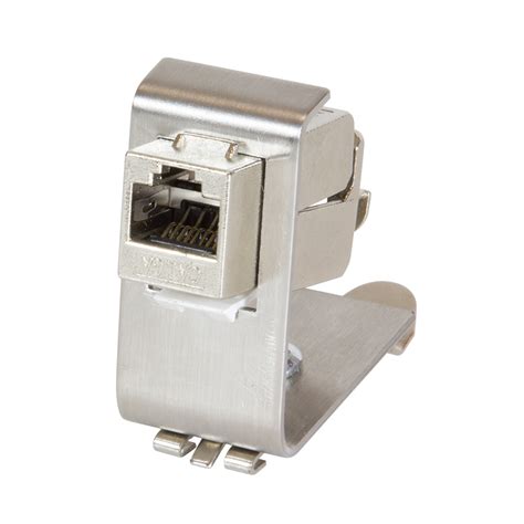 Din Rail Adapter For One Rj Keystone Module Metal Keystone Outlets