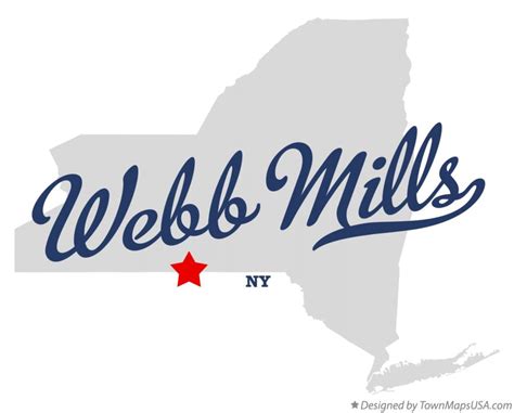 Map of Webb Mills, NY, New York