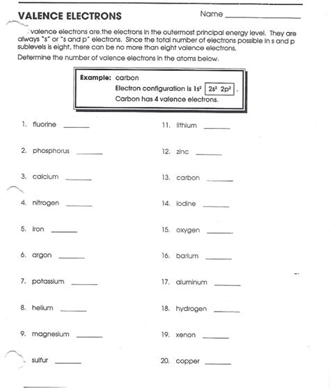 Solved Valence Electrons Are The Electrons In The Outermost