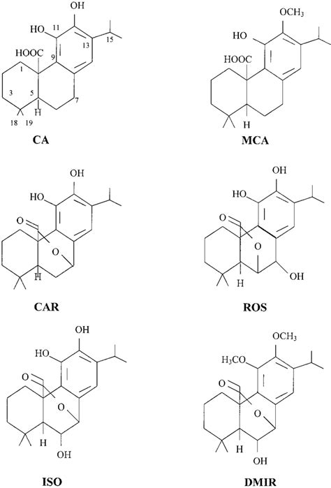 Diterpenes In Rosemary Leaves The Antioxidant Activity Of Diterpenes