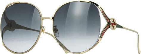 Gucci Gg0225s Sunglasses Gold Wgrey Gradient Lens 63mm 001