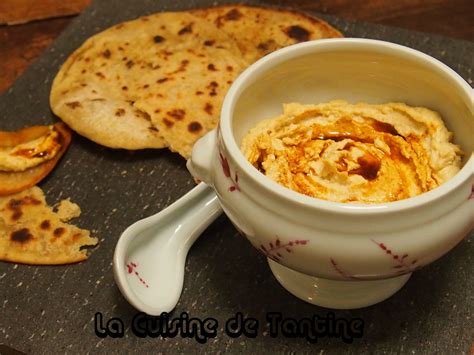 Houmous Au Paprika Et Pains Libanais Ou Hommous Cuisine De Tantine