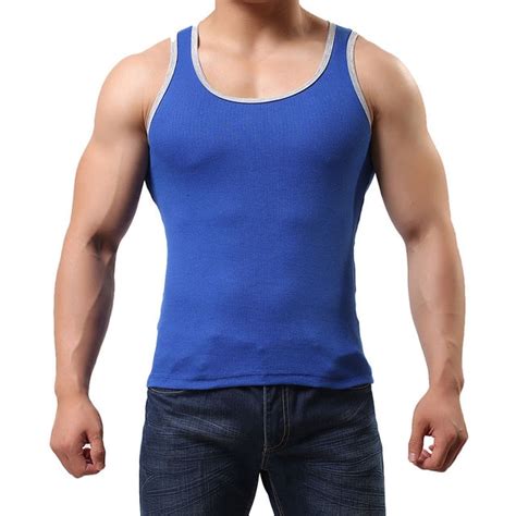 Brand Tank Tops Men Sexy Cotton Fitness Vest Man Tops Breathable Male Tank Top Tanks Gay Wear