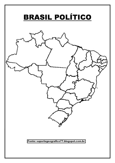 Mapas Politicos Do Brasil Para Colorir LIBRAIN