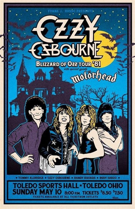 Ozzy Osbourne Blizzard Of Oz Ozzy Osbourne Tour Posters Band Posters