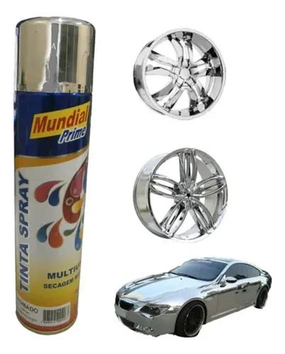 Tinta Spray Para Roda De Carro - Tinta Spray Cromado Automotiva Moto Carro Roda Chapas 400ml ...