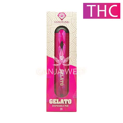 Diamond Concentrates Gelato THC Disposable Pen 2 Grams Ganja West