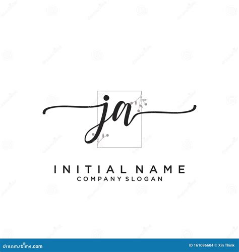 JA Letter Initial Beauty Monogram And Elegant Logo Design Handwriting