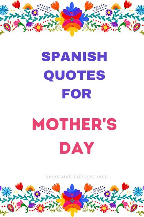 Spanish Quotes For Mothers Day