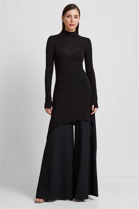 Stef Tunic Long Tops Fitted Tunic Asymmetrical Tunic