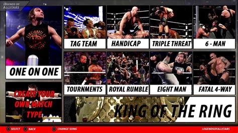 WWE 2K17 All Match Types Main Menu Gameplay Concept PS4 XB1 YouTube