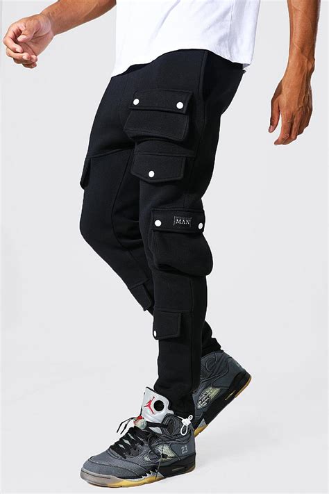 Tall Multi Pocket Cargo Jogger With Cuff Boohoo Usa