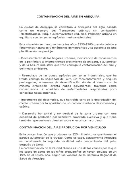 Pdf Filtro Contaminacion Del Aire En Arequipa Dokumen Tips