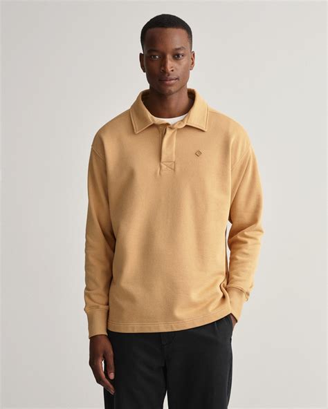 Gant Erkek Bej Relaxed Fit Rugby Xxxl Pamuk Toffee Beige