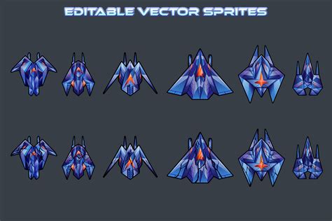 Enemy SpaceShip Game Sprites CraftPix Net