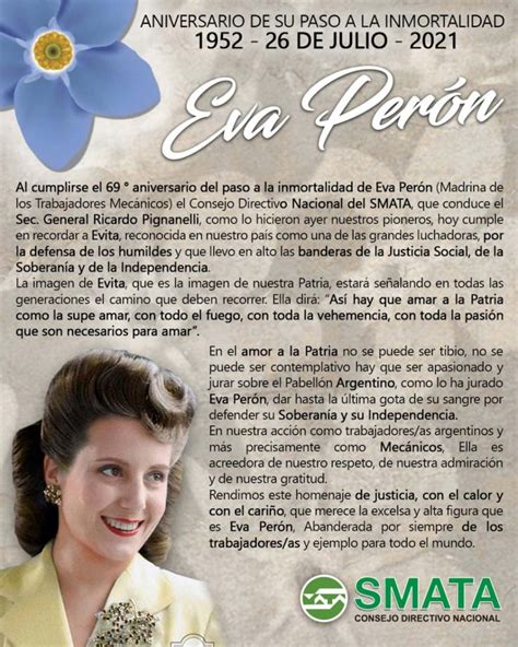 Hoy Se Conmemora El Aniversario Del Paso A La Inmortalidad De Eva