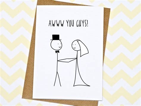 Wedding Card Funny Wedding Card Engagement Card Awww You