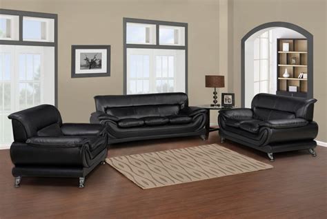 3 Piece Black Sofa Set 549 Living Room Sets Black Living Room Set Sofa Set